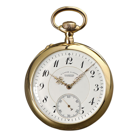 German 18K rose gold open faced lever pocket watch Circa 1905