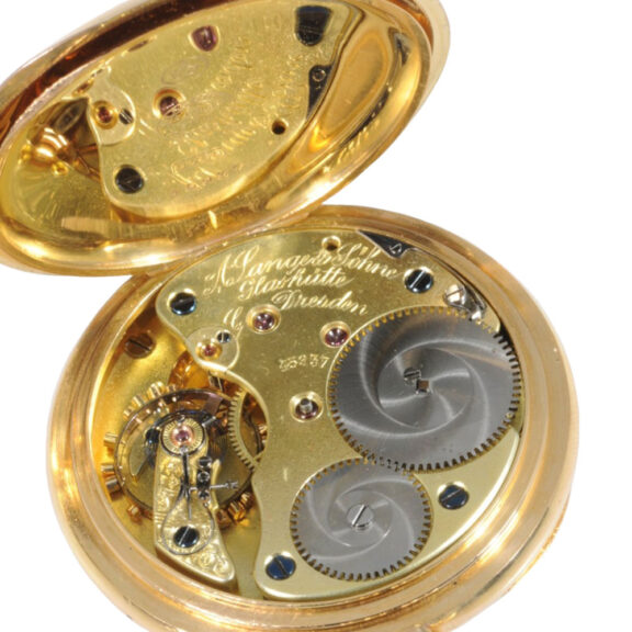 German 18K rose gold open faced lever pocket watch Circa 1905 German 18K rose gold open faced lever pocket watch Circa 1905