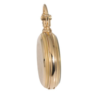 German 18K rose gold open faced lever pocket watch Circa 1883