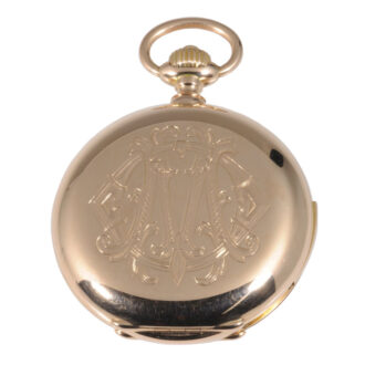 German rose gold minute repeating lever pocket watch Circa 1899