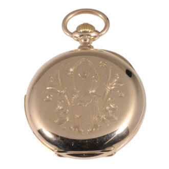 German rose gold minute repeating lever pocket watch Circa 1899