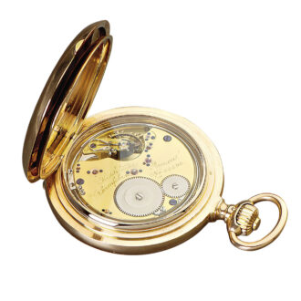 German rose gold minute repeating lever pocket watch Circa 1899