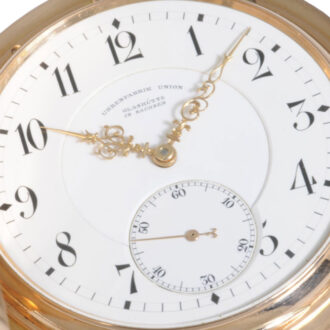 German rose gold minute repeating lever pocket watch Circa 1899