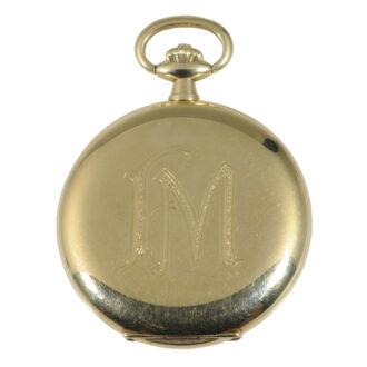 German 14K gold hunting cased lever pocket watch Circa 1940