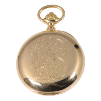 German 18K gold open faced lever chronograph Circa 1896