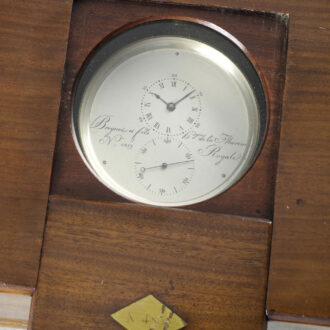 Important French deck chronometer in heavy mahogany box Circa 1838