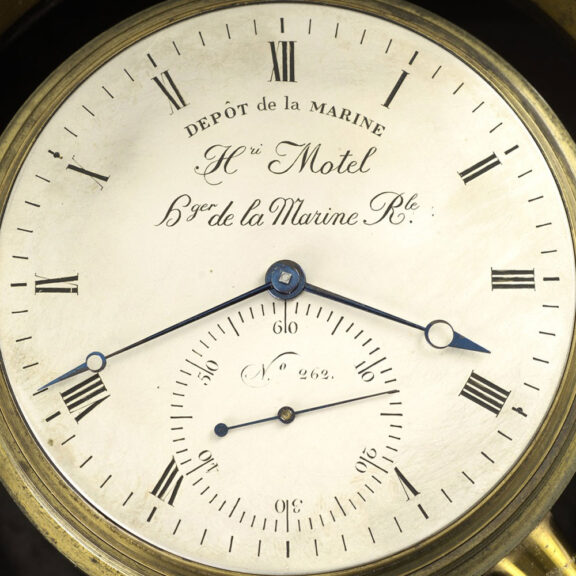 French deck chronometer with pivoted detent escapement Circa 1849 French deck chronometer with pivoted detent escapement Circa 1849