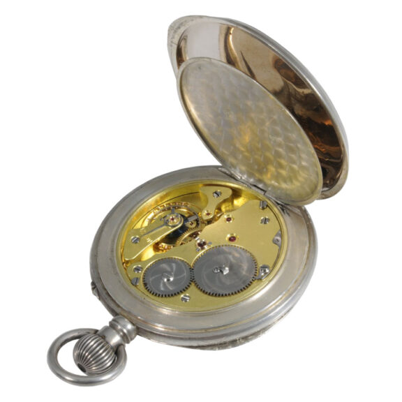Silver open faced deck watch of the German Navy Circa 1940 Silver open faced deck watch of the German Navy Circa 1940