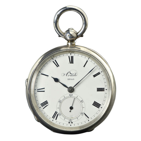 Fine English silver open faced chronometer watch Circa 1808 Fine English silver open faced chronometer watch Circa 1808