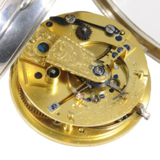 Fine English silver open faced chronometer watch Circa 1808 Fine English silver open faced chronometer watch Circa 1808