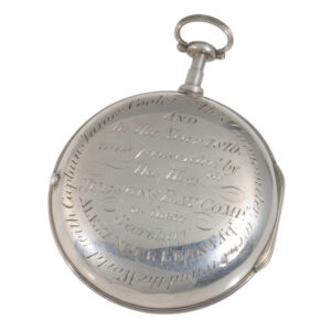 Historically interesting English silver pocket chronometer Circa 1783