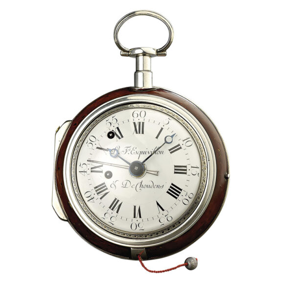 French pair-cased quarter repeating coach clock with alarm Circa 1790 French pair-cased quarter repeating coach clock with alarm Circa 1790