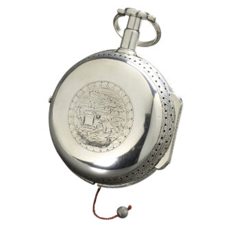 French pair-cased quarter repeating coach clock with alarm Circa 1790 French pair-cased quarter repeating coach clock with alarm Circa 1790