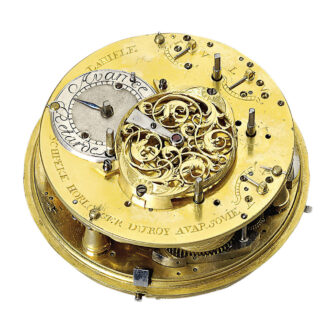 Polish silver repeating coach clock with alarm and date Circa 1760