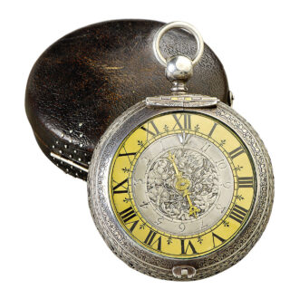 French one-handed hour striking coach clock with alarm Circa 1670