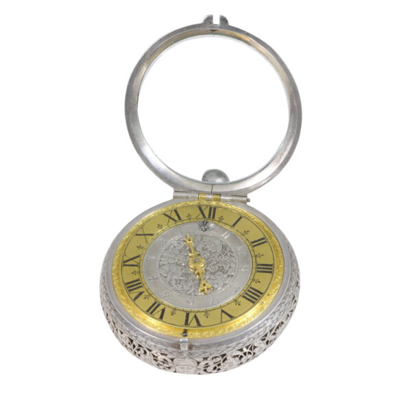 French one-handed hour striking coach clock with alarm Circa 1670 French one-handed hour striking coach clock with alarm Circa 1670