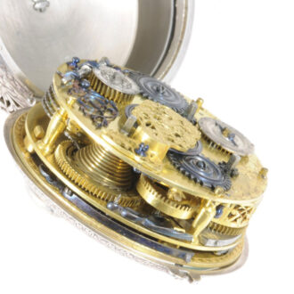 French one-handed hour striking coach clock with alarm Circa 1670
