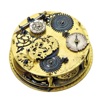 French one-handed hour striking coach clock with alarm Circa 1670