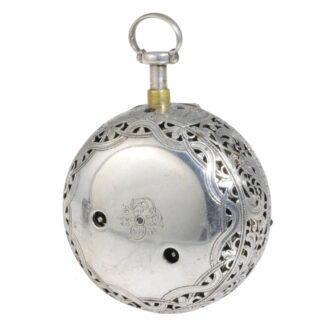 English pair-cased hour repeating verge with hour self-strike Circa 1700
