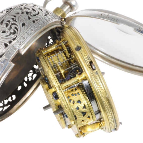 English pair-cased hour repeating verge with hour self-strike Circa 1700 English pair-cased hour repeating verge with hour self-strike Circa 1700