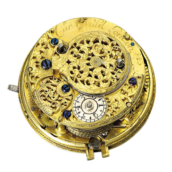 English pair-cased hour repeating verge with hour self-strike Circa 1700 English pair-cased hour repeating verge with hour self-strike Circa 1700