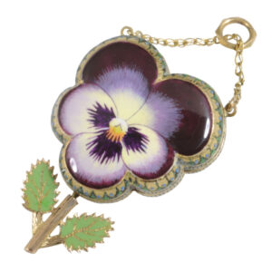 Small Swiss pansy-form miniature pendant watch Circa 1800