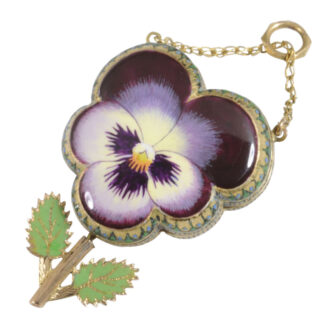 Small Swiss pansy-form miniature pendant watch Circa 1800 Small Swiss pansy-form miniature pendant watch Circa 1800
