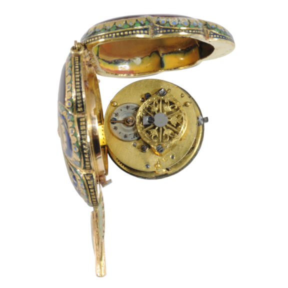 Small Swiss pansy-form miniature pendant watch Circa 1800 Small Swiss pansy-form miniature pendant watch Circa 1800
