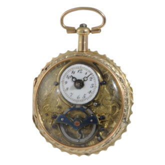 Swiss 18K gold and enamel cylinder watch Circa 1800 Swiss 18K gold and enamel cylinder watch Circa 1800