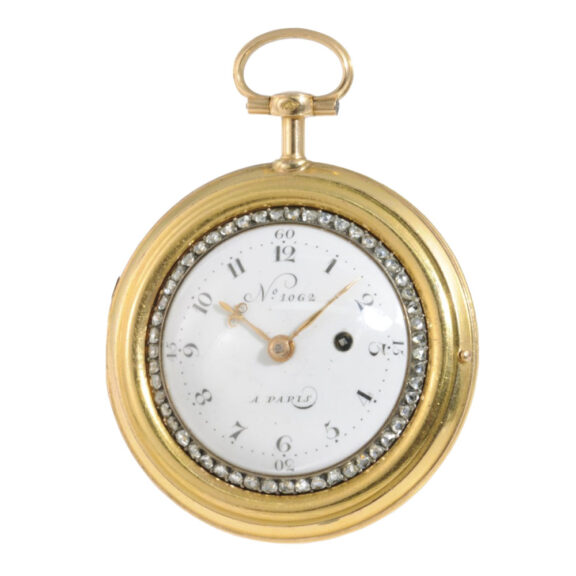 French gold, enamel, pearl and diamond-set cylinder watch Circa 1783 French gold, enamel, pearl and diamond-set cylinder watch Circa 1783