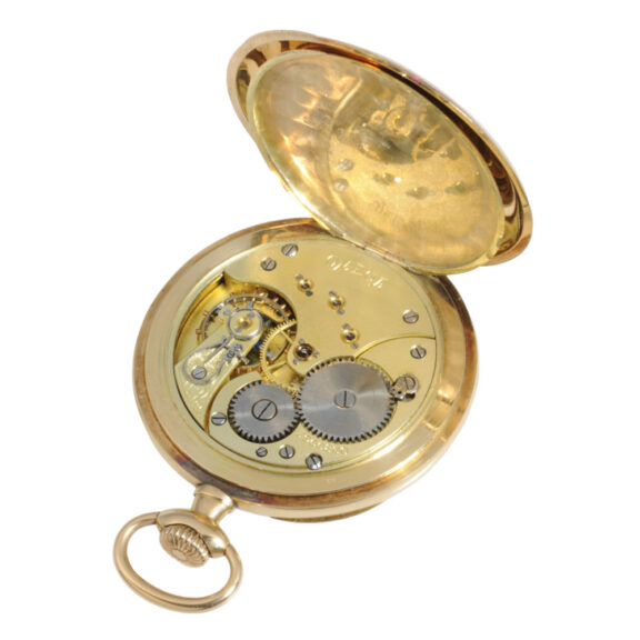 Rare Swiss 14K rose gold open faced lever watch Circa 1922 Rare Swiss 14K rose gold open faced lever watch Circa 1922