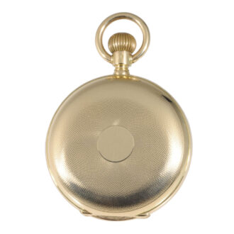 Swiss rose gold hunting cased watch with digital time Circa 1890