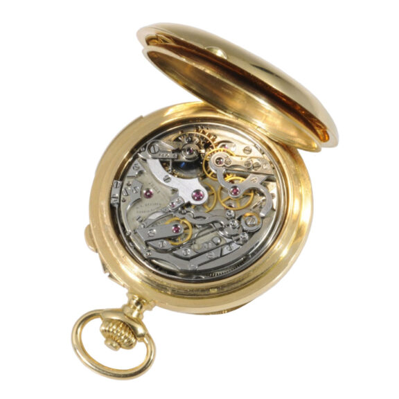 Swiss gold minute repeating split-seconds chronograph Circa 1900 Swiss gold minute repeating split-seconds chronograph Circa 1900