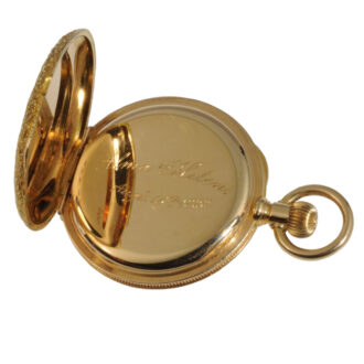 Small Swiss 18K gold open faced lever watch Circa 1888 Small Swiss 18K gold open faced lever watch Circa 1888