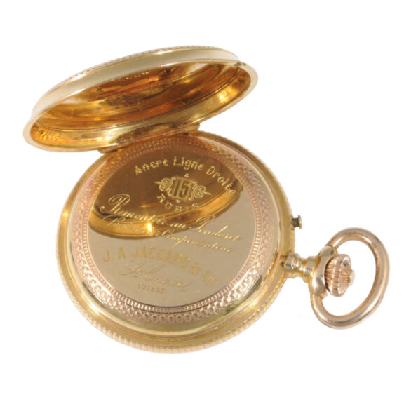 Small Swiss rose gold, enamel and diamond-set pocket watch Circa 1890 Small Swiss rose gold, enamel and diamond-set pocket watch Circa 1890