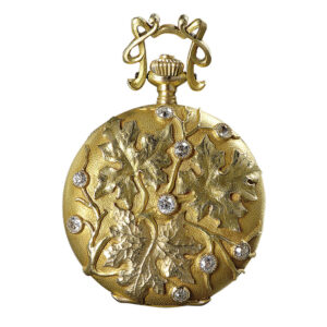 Swiss gold and diamond-set Art Nouveau watch Circa 1900