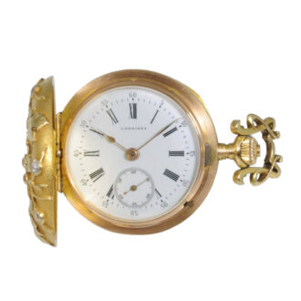 Swiss gold and diamond-set Art Nouveau watch Circa 1900