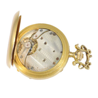 Swiss gold and diamond-set Art Nouveau watch Circa 1900