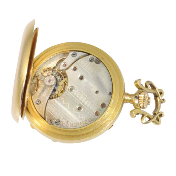 Swiss gold and diamond-set Art Nouveau watch Circa 1900 Swiss gold and diamond-set Art Nouveau watch Circa 1900