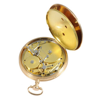 Large Swiss 18 carat gold quarter repeating musical watch Circa 1820