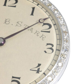 Very fine Swiss platinum and diamond-set lever watch Circa 1920