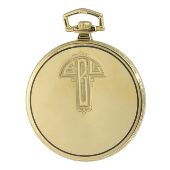 Thin Swiss 18K gold and enamel Art Deco lever watch Circa 1921 Thin Swiss 18K gold and enamel Art Deco lever watch Circa 1921