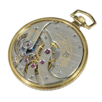 Thin Swiss 18K gold and enamel Art Deco lever watch Circa 1921