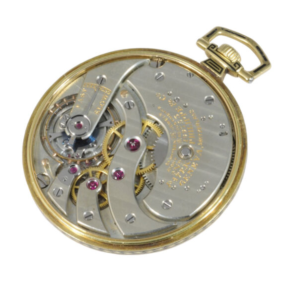 Thin Swiss 18K gold and enamel Art Deco lever watch Circa 1921 Thin Swiss 18K gold and enamel Art Deco lever watch Circa 1921