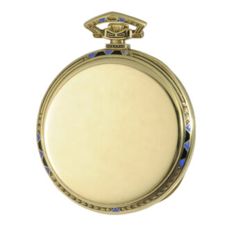 Elegant Swiss gold and enamel open faced lever watch Circa 1926 Elegant Swiss gold and enamel open faced lever watch Circa 1926