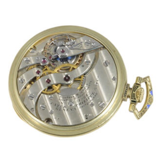 Elegant Swiss gold and enamel open faced lever watch Circa 1926 Elegant Swiss gold and enamel open faced lever watch Circa 1926