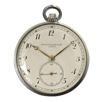 Oversized Swiss steel dress watch for the Italian market Circa 1943