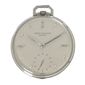 Thin Swiss platinum open faced lever dress watch Circa 1949