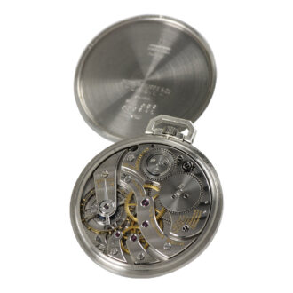 Thin Swiss platinum open faced lever dress watch Circa 1949 Thin Swiss platinum open faced lever dress watch Circa 1949