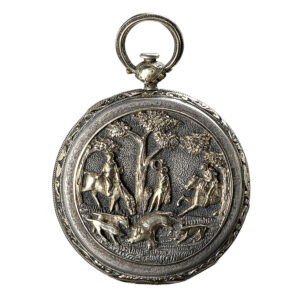 Swiss gold and silver open faced cylinder watch Circa 1840